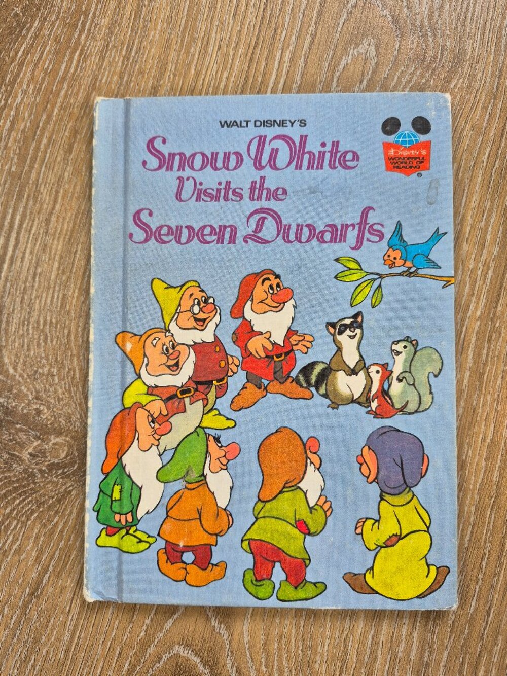 Vintage Disney Snow White and the Seven Dwarfs Princess Wonderful World Reading